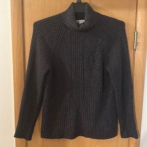 Sundance Women’s Ribbed Turtleneck Sweater Gray Size Large